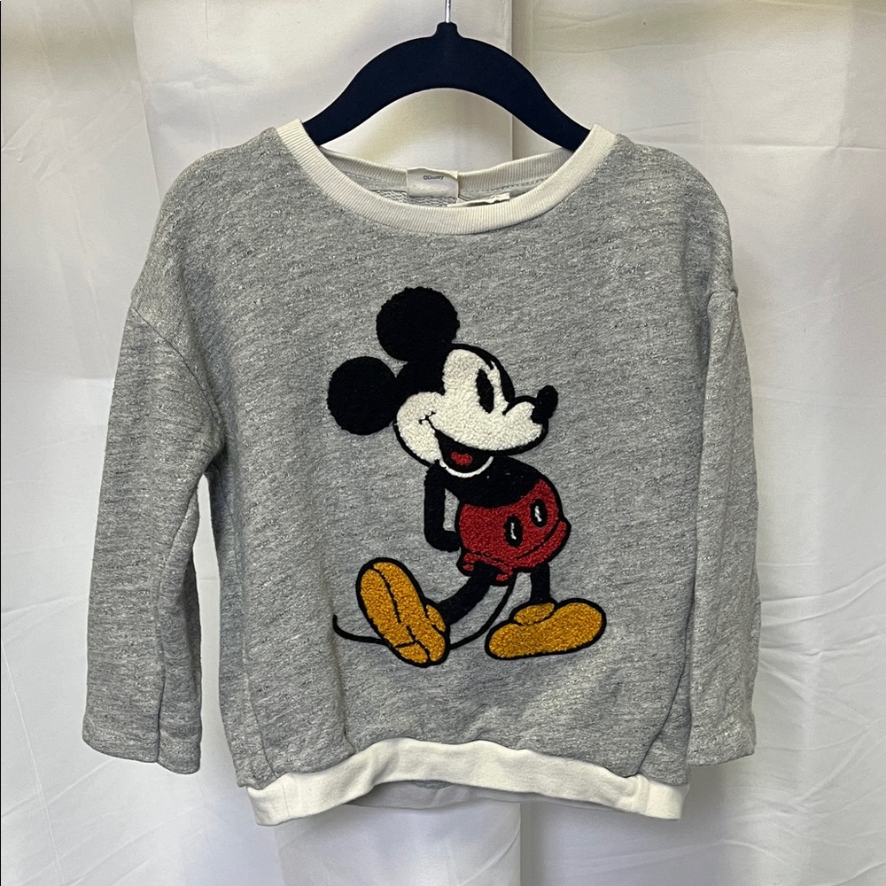 Zara BabyGirl Gray Sweatshirt with Disney Mickey knit Design 18-24 months